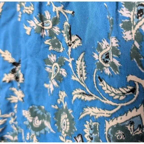 Free People Size L Blouse La Bamba Floral Paisley Baby Doll Y2K Boho Whimsigoth - Picture 6 of 10